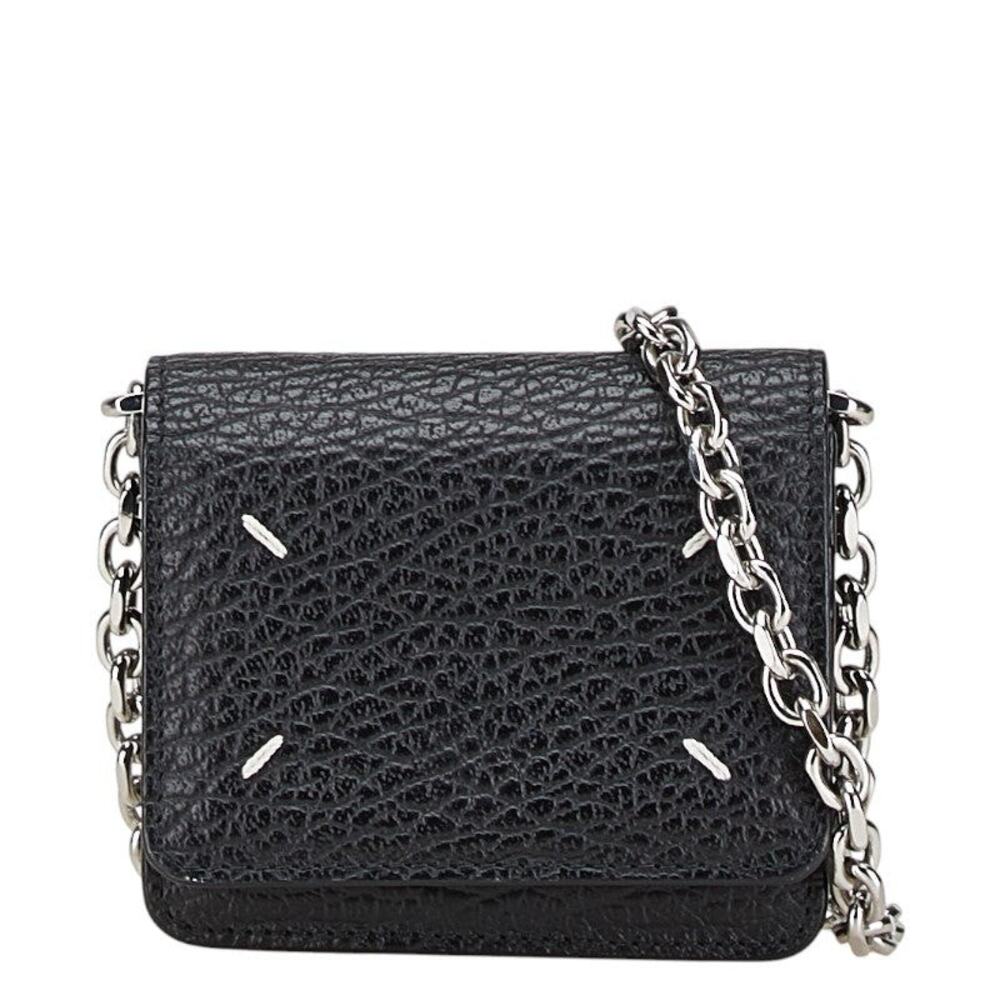 Maison Margiela Leather Chain Wallet Bifold Black